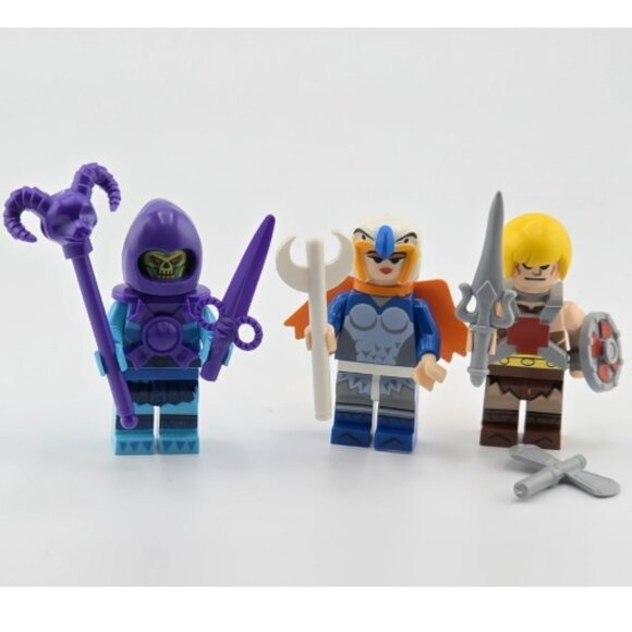 He-Man Minifigure Skeletor Figure Sorceress Figure Masters of the Universe SET - Picture 1 of 2